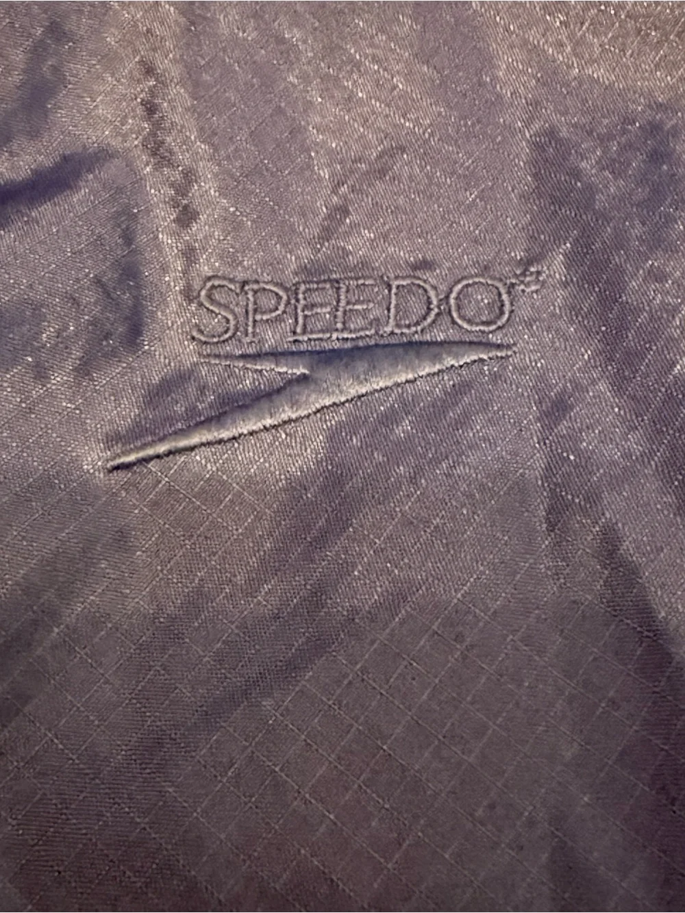 VTG Speedo Sport Systems Mens M Blue Hooded Windbreaker Mesh Zip Up Jacket Y2K